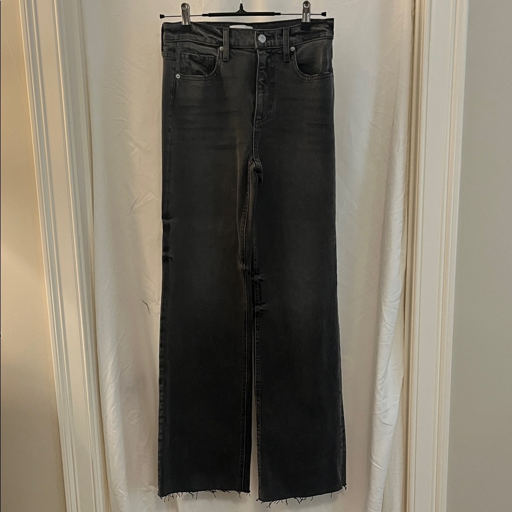 Sneak Peek Charcoal Wide Leg Jeans